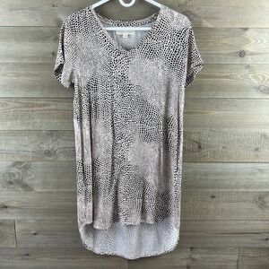 Anthropologie Cloth & Stone Womens Shirt Dress Tunic‎ VNeck Pebbled Size XS